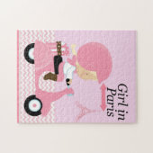 Mädchen in Paris-Puzzlespiel Puzzle (Horizontal)