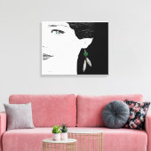 Mädchen in Perlenohrbilderkunst Leinwanddruck (Insitu (Wohnzimmer))