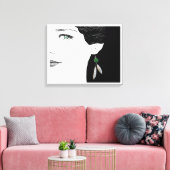 Mädchen in Perlenohrbilderkunst Leinwanddruck (Insitu (Wohnzimmer))