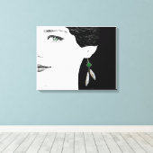 Mädchen in Perlenohrbilderkunst Leinwanddruck (Insitu (Holzboden))