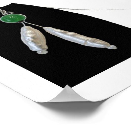 Mädchen in Perlenohrbilderkunst Poster (Ecke)