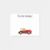 Mädchen in Red Car Post It Note Post-it Klebezettel (Vorderseite)