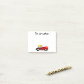 Mädchen in Red Car Post It Note Post-it Klebezettel (Auf Schreibtisch)