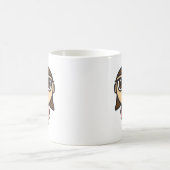 Mädchen in Rosa-Brünett-Brown mustert Tasse (Mittel)