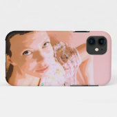 Mädchen in rosa Gehäuse Case-Mate iPhone Hülle (Rückseite (Horizontal))