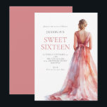 Mädchen in rosa Kleid Sweet 16 Geburtstagsparty Einladung<br><div class="desc">Mädchen in rosa Kleid Sweet 16 Geburtstag Party. Verfügbar in digitaler Form und gedruckt. Moderne Eleganz zum Feiern Ihres sechzehnten. Personalisieren Sie den Text einfach auf Ihre eigenen Daten. Sie können Text- und Hintergrundfarben auch über die Option Weitere Einstellungen ändern.</div>