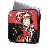 Mädchen in Rot Laptopschutzhülle (Vorderseite Links)