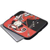Mädchen in Rot Laptopschutzhülle (Vorne Knopf)