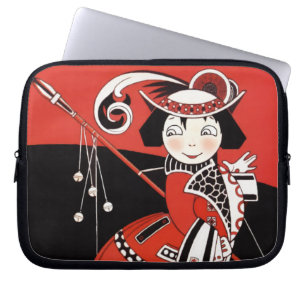 Mädchen in Rot Laptopschutzhülle