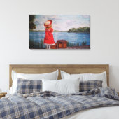 Mädchen in Rot - Leinwanddruck (Insitu (Schlafzimmer))