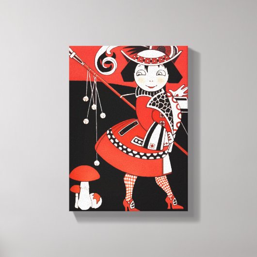 Mädchen in Rot Leinwanddruck (Vorderseite)