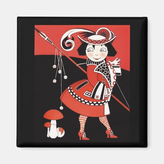 Mädchen in Rot Magnet (Vorne)