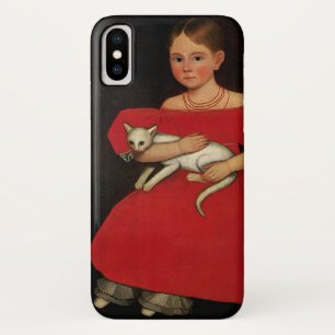 Mädchen in Rot mit ihrer Katze und ihrem Hund Case-Mate iPhone Hülle