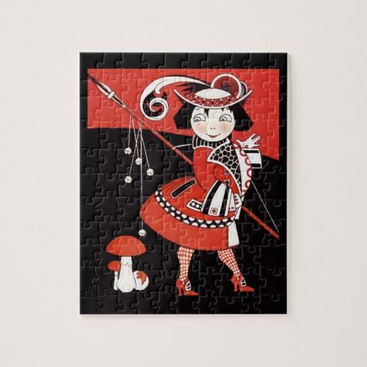 Mädchen in Rot Puzzle (Vertikal)