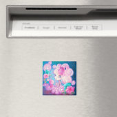 Mädchen in Schaumbad mit Kerzen und Rosen Magnet (In Situ (Geschirrspüler))