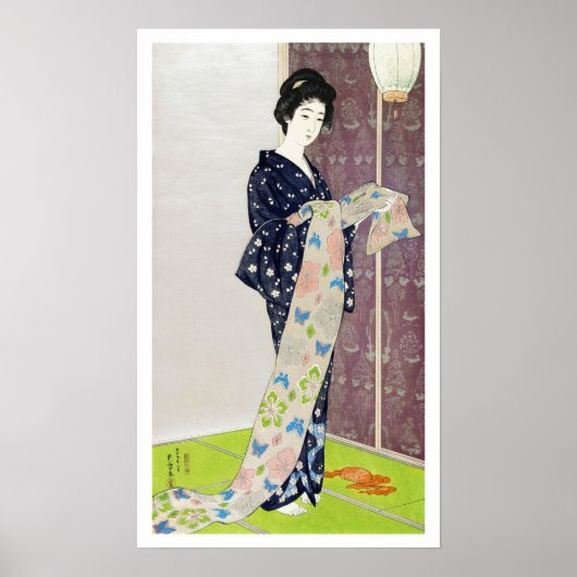 Mädchen in Sommerkostüme, Goyō Hashiguchi Poster (Vorne)