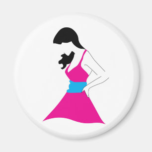 Mädchen in Sundress Magnet