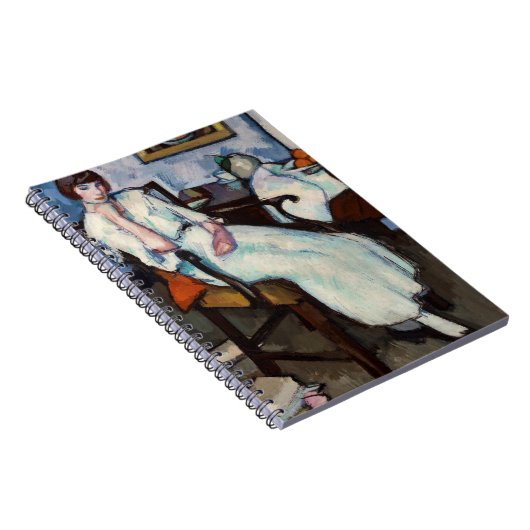 Mädchen in Weiß, 1920 von Samuel John Peploe Notizblock (Rechte Seite)