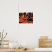 Mädchen in Weiß im Wald Poster (Küche)