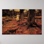 Mädchen in Weiß im Wald von Vincent van Gogh Poster (Vorne)
