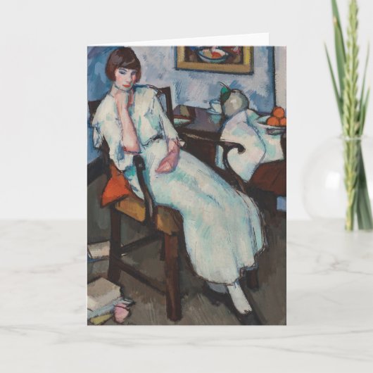 Mädchen in Weiß | Samuel John Peploe Karte (Vorderseite)