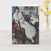 Mädchen in Weiß | Samuel John Peploe Karte (Gelbe Blume)