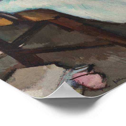 Mädchen in Weiß | Samuel John Peploe Poster (Ecke)