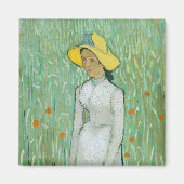 Mädchen in Weiß von Vincent van Gogh Magnet (Vorne)