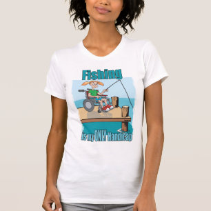 Mädchen in WheelChair Angeln T-Shirt