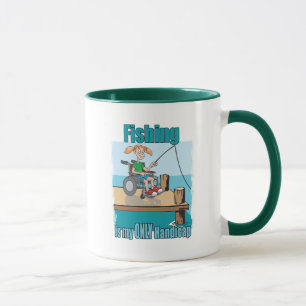 Mädchen in WheelChair Angeln Tasse