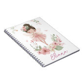 Mädchen Individueller Name Feen Blumen Notizbuch Notizblock (Rechte Seite)