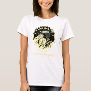 Mädchen ins Camping mit ihrem Shetland Sheepdog Sh T-Shirt