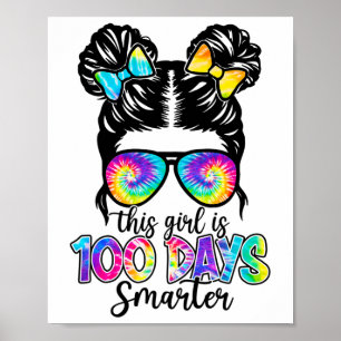 Mädchen ist 100 Tage klüger 100 Tage Schulbotschaf Poster