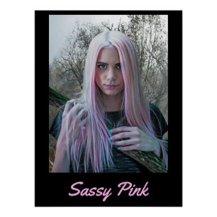 Mädchen ist sassy pink poster