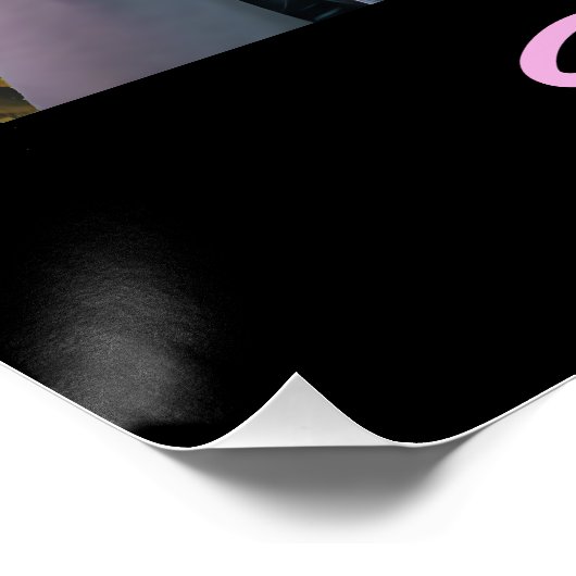 Mädchen ist sassy pink poster (Ecke)