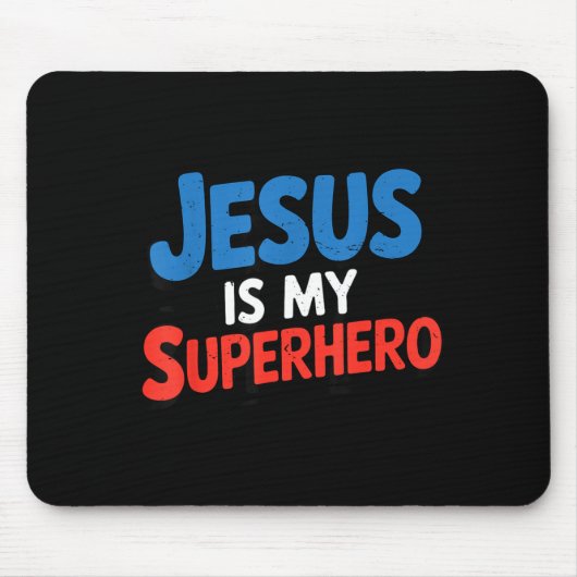 Mädchen Jesus ist Superheld christliches Kleinkind Mousepad (Vorne)