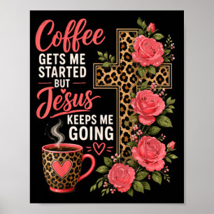 Mädchen Jesus Kaffee Frauen Christlicher Glaube Gl Poster