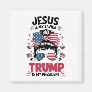 Mädchen Jesus Mein Erlöser Trump Präsident Christl Magnet