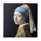 Mädchen Johannes Vermeer mit einem Perlen-Ohrring Fliese (Vorderseite)