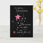 Mädchen, junge Frau, Abschluss Star Herzlichen Glü Karte (Gelbe Blume)