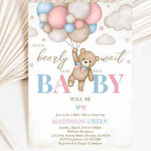 Mädchen Junge Wir Können Es Kaum Erwarten Baby Sho Einladung