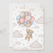 Mädchen Junge wir können frühes Abwarten Baby-Dusc Einladung (Rückseite)