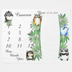 Mädchen-/Jungen-Baby-Meilenstein-Decken-Größe 8 Fleecedecke