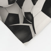 Mädchen Jungen endlose Fußball-Muster Fleecedecke (Ecke)