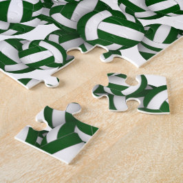 Mädchen Jungen Grüne Volleyball-Sportspiele Puzzle