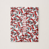 Mädchen Jungen Rot Graue Mannschaft Farben Volleyb Puzzle (Vertikal)