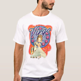 Mädchen-Jungfrau-T-Shirt mit Unicorn und T-Shirt