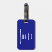 Mädchen Jungs blau graue Volleyball Team Farben Ge Gepäckanhänger (Rückseite vertikal)