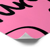 Mädchen kalligrafisch: Nahtloses Modedesign Poster (Ecke)