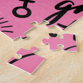 Mädchen kalligrafisch: Nahtloses Modedesign Puzzle (Seite)